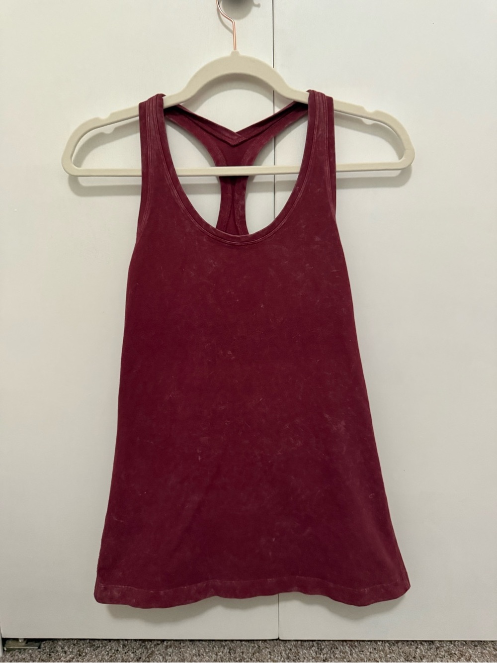 Lululemon Cool Racerback II Dye - Washed Chianti Color, Size 4/6